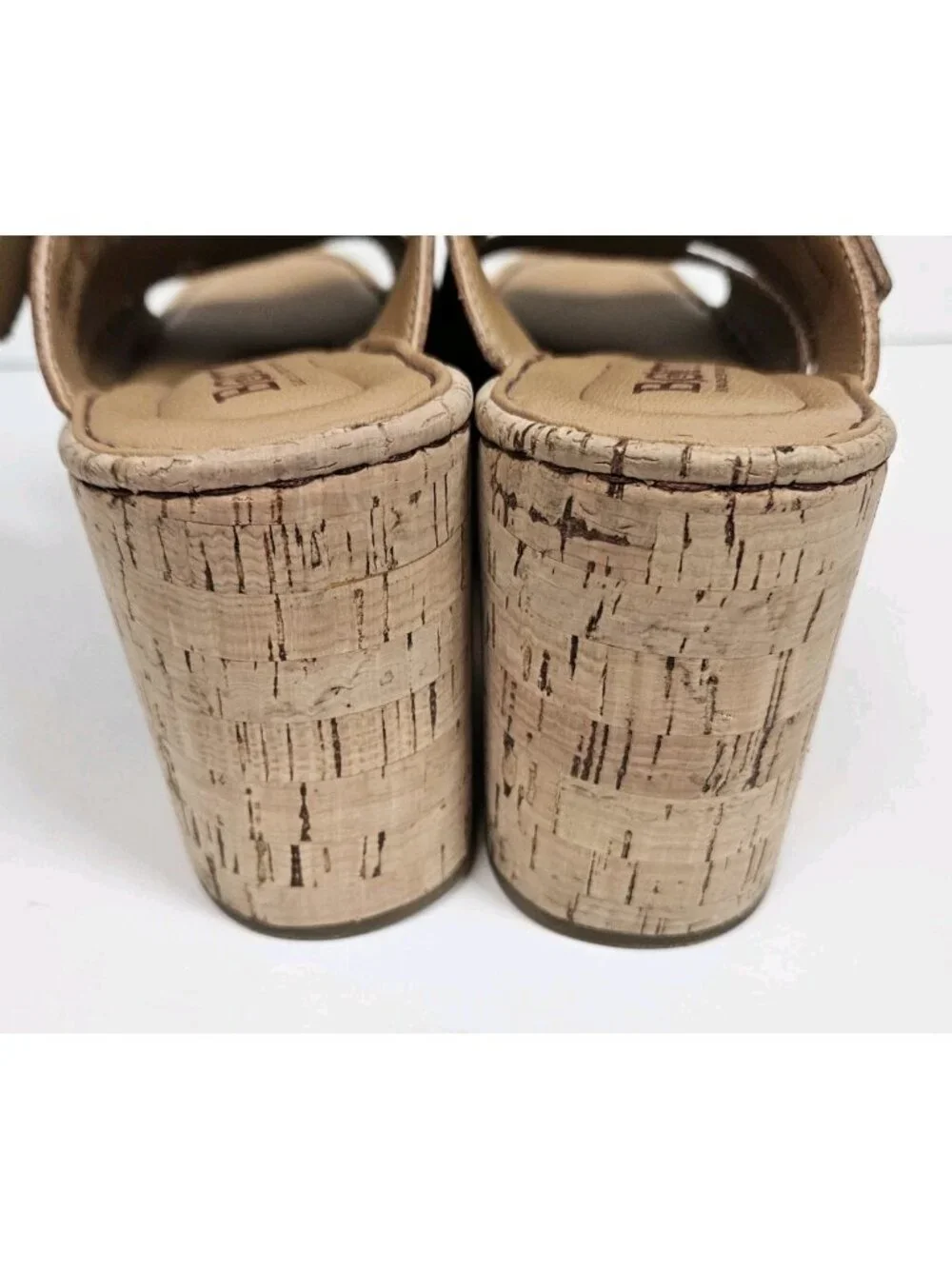 Born Leather Wedge Mules Sandals 6M Buckle 90's Y2K Style Cork